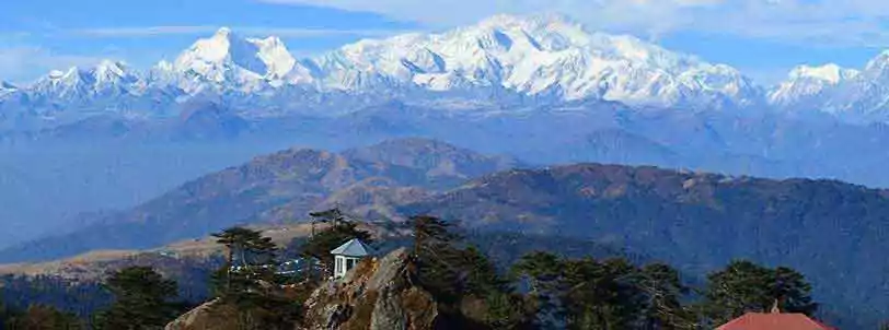 Mount Kanchenjunga view during Lava lolegaon Rishop tour