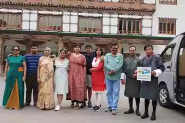 Partha Dey and Group During Bhutan Sightseeing Tour