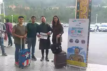 Shobhana Hadap and Group from Delhi Enjoying Bhutan Sightseeing