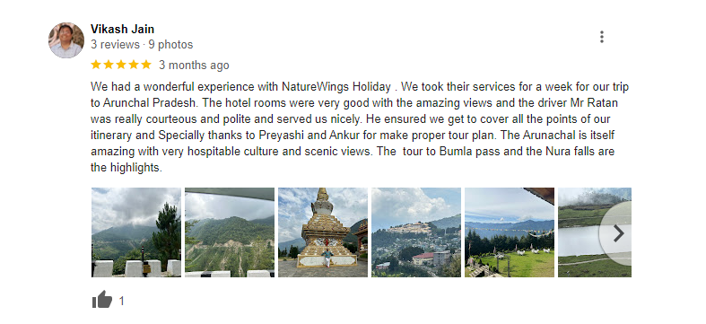Arunachal Pradesh Group Package Tour from Guwahati with NatureWings