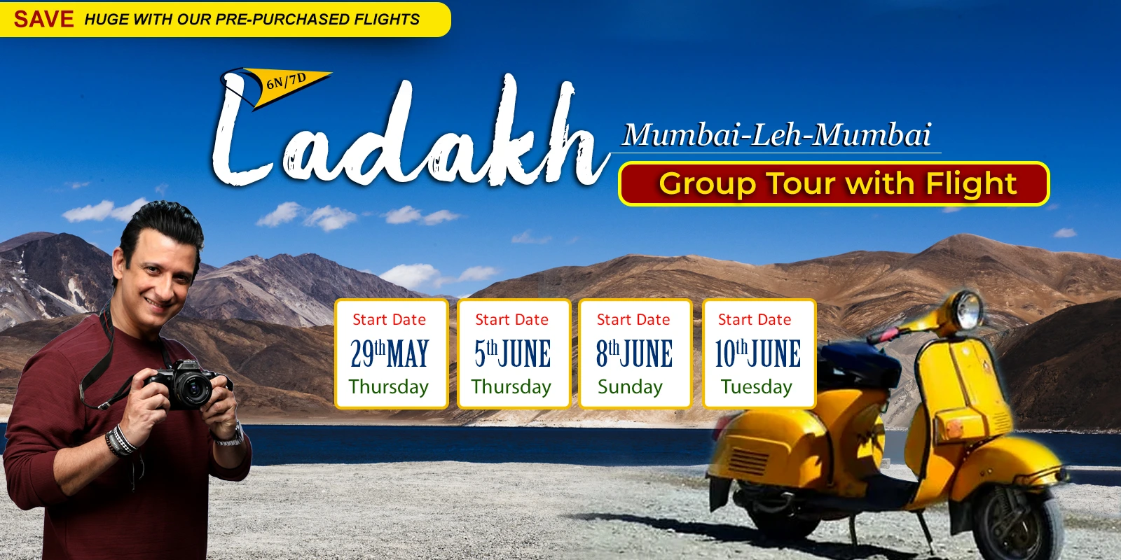 Leh Ladakh group tour with Flight