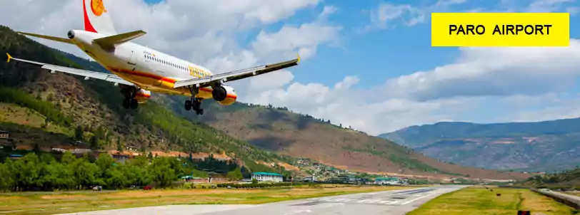 bhutan to paro airport tour booking with NatureWings Holidays