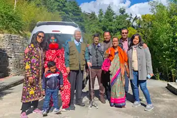Prakash Chheda from Mumbai enjoying Bhutan Sightseeing tour