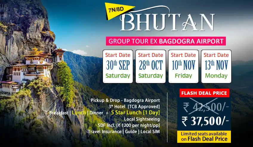 book bhutan package tour from bangalore, Chennai, south India with NatureWings Holidays Ltd.