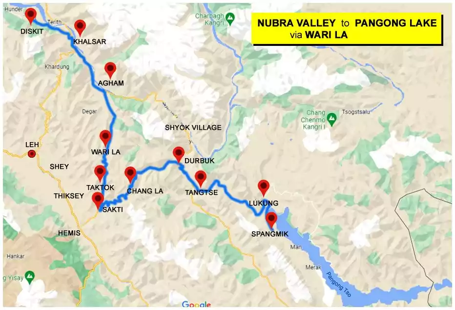 nubra valley to pangong lake via wori la with NatureWings