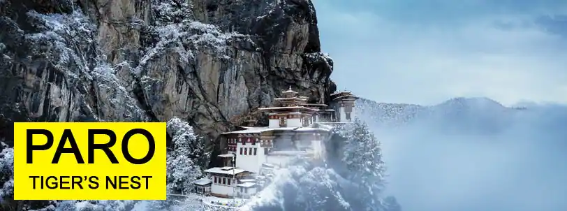 paro taksang tigers nest monastery trek in bhutan package tour from bangalore