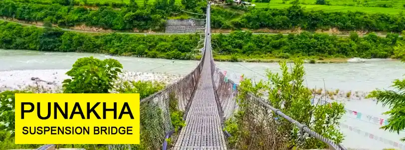 Bhutan group tour and explore punakha suspension bridge with with NatureWings Bhutan